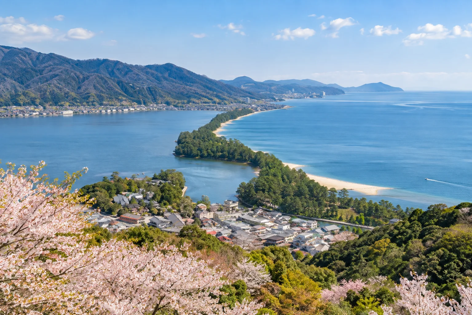 天橋立松林沙洲與宮津灣