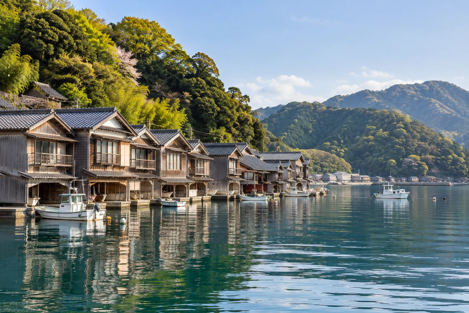 京都伊根舟屋與平靜伊根灣