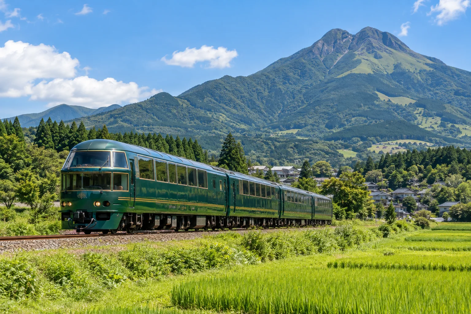 由布院之森列車行經九州田園