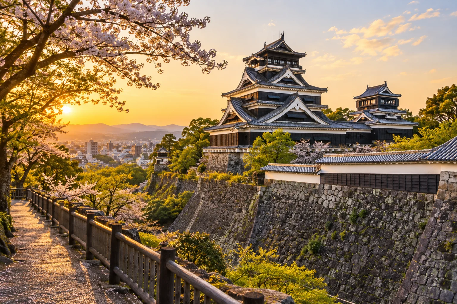 熊本城區散策與夕照